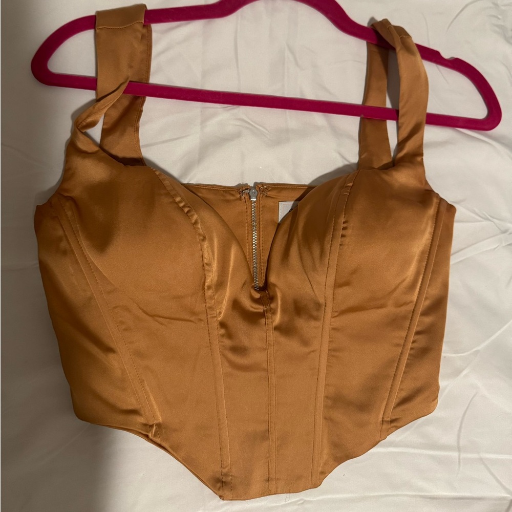 OhPolly Size 4 Orange Corset Top